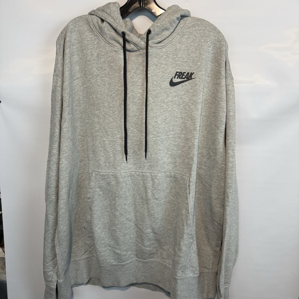 Nike Giannis FREAK Pullover Hoodie Sweater Mens XXL Gray CZ0439-063 - Picture 2 of 10